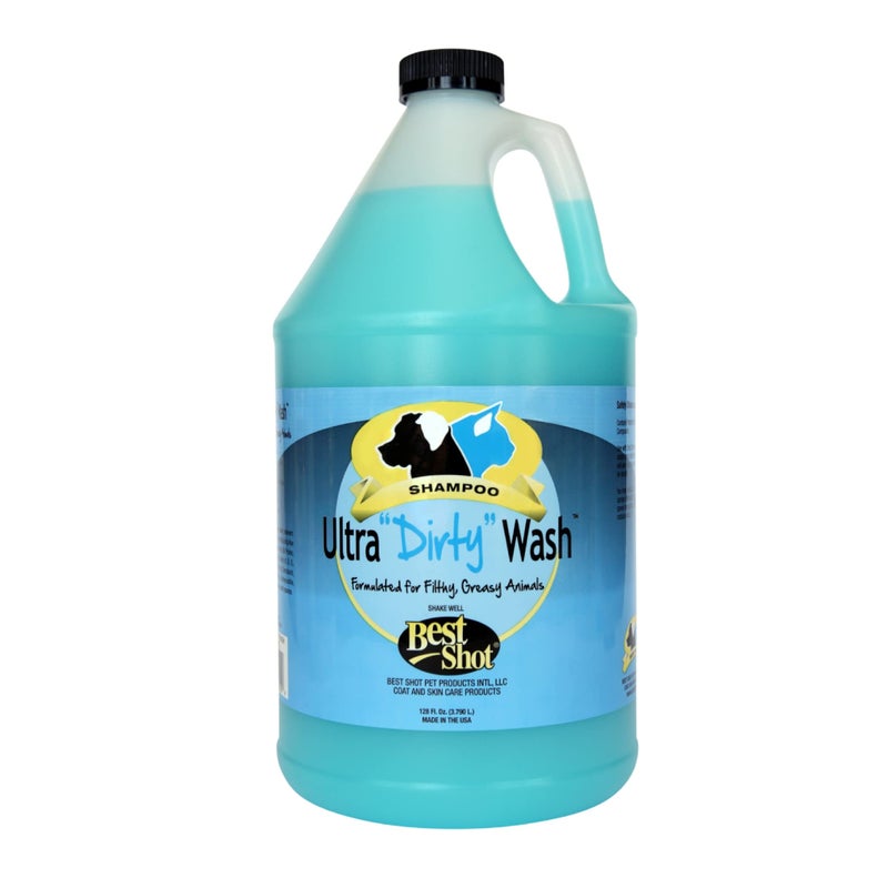 Best Shot Ultra Dirty Wash Shampoo, Coat and Skincare Product for Dogs and Cats, Soap-Free, Quick-Rinsing, Refreshing Agree Musk Fragrance, 1 Gallon - Image 1
